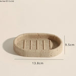 ensemble salle bain moderne beige clair brosse dents tube dentifrice distributeur savon tasses résine