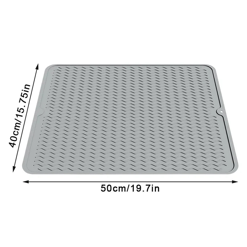 protector pad silicone gris perforé moderne adhésif cuisine respectueux environnement 50x40cm