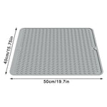 protector pad silicone gris perforé moderne adhésif cuisine respectueux environnement 50x40cm