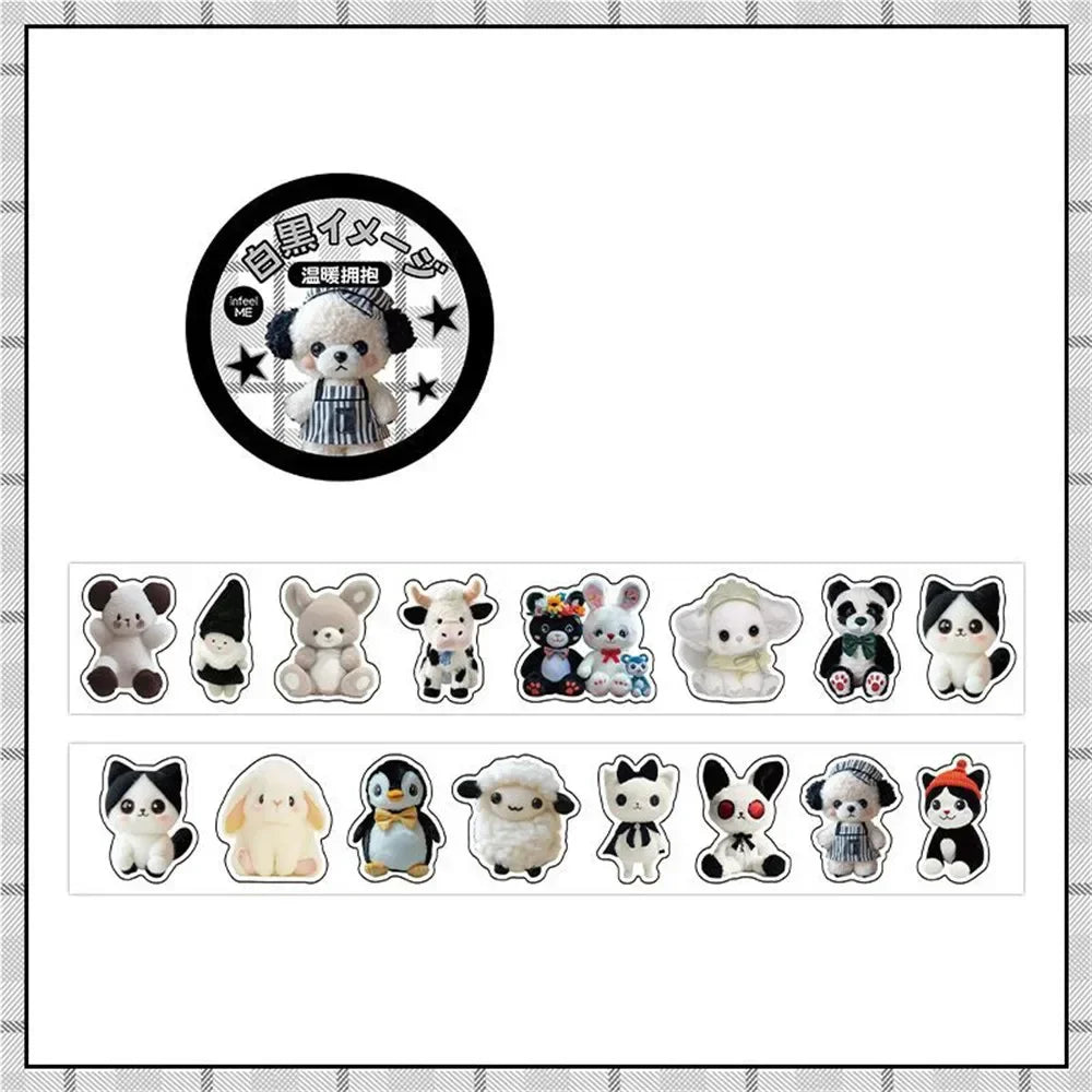 peluches miniatures adhésives scrapbooking cartoonesques ours lapins chiens