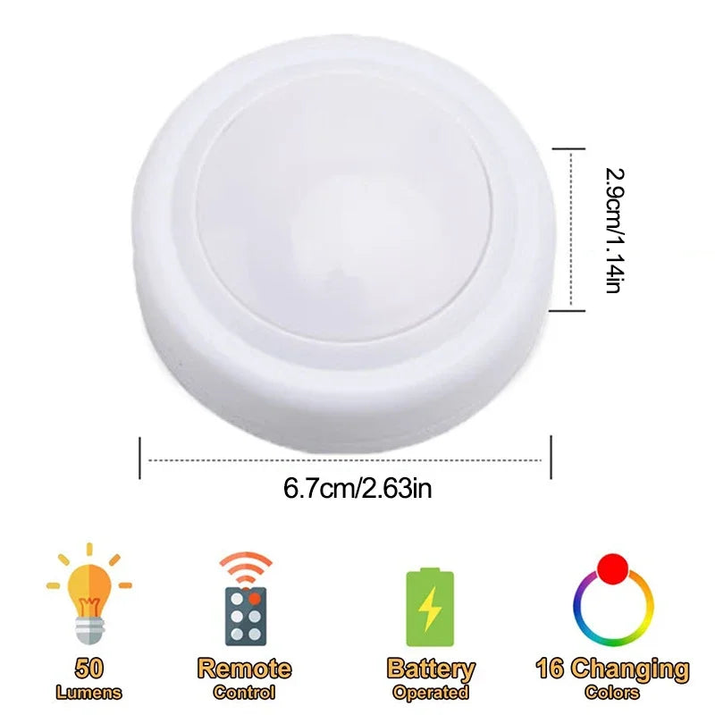 lampe led rechargeable sans fil unités adhésif blanc moderne 16 couleurs changeantes