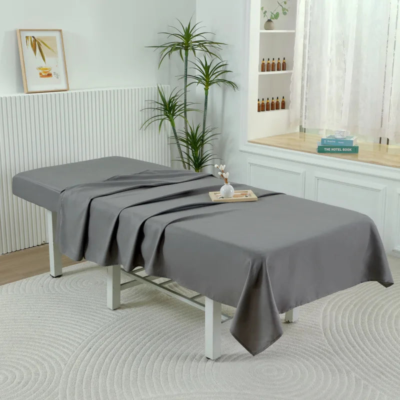 nappe table massage noir tissu uni minimaliste professionnelle 60x185cm aspect lisse sans trous