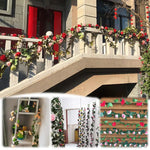guirlande fleurs artificielles roses mixtes couleurs decoration intérieure romantique maison événements