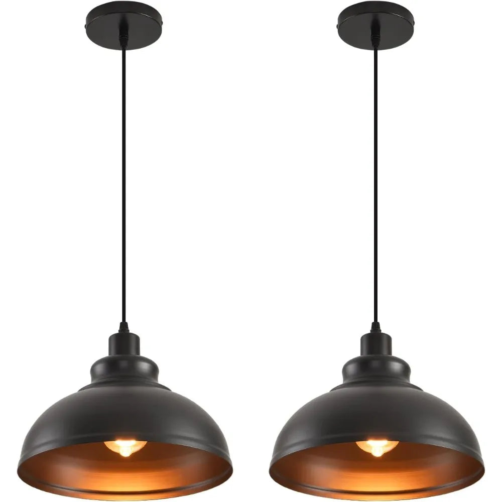 suspension lumineuse industrielle noir doré mat 150cm 30cm led câble suspendu