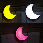 veilleuse lune forme croissant jaune blanc rose opalescente enfantine décoration chambre salon lumière led