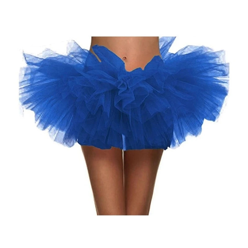 Jupe tutu tulle opaque classique multicolore adulte princesse plissée mini dài dessus genou