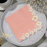 serviettes multicolores fleurs décoratives festives happy birthday anniversaire noël mariage transparentes table festive