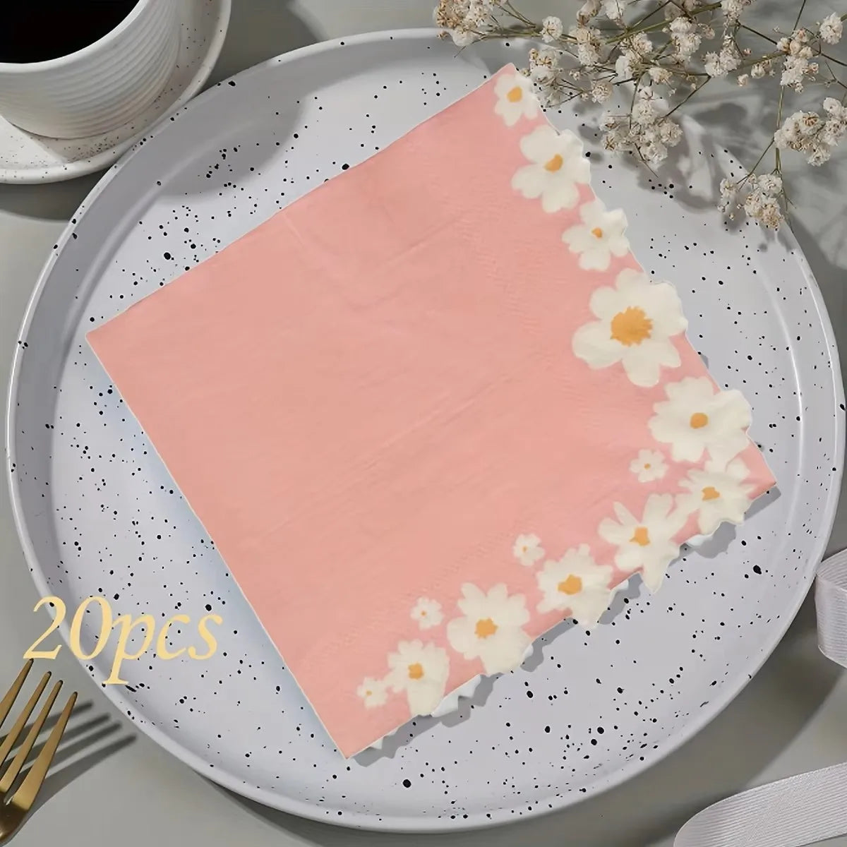 serviettes multicolores fleurs décoratives festives happy birthday anniversaire noël mariage transparentes table festive