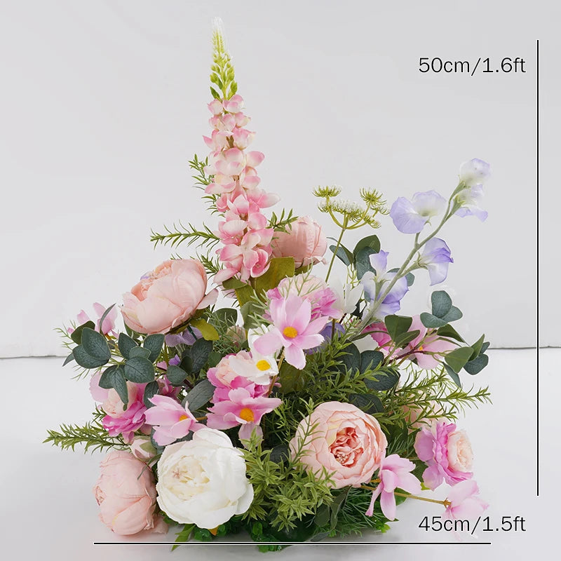 bouquets fleurs artificielles blanc rose bleu vert décoration maison anniversaire mariage party événement