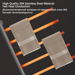 porte serviettes électrique acier inoxydable gris moderne fixation murale interrupteur tactile serviettes 82cm hauteur