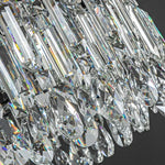 lustre moderne élégant cristal transparent doré salon chambre restaurant