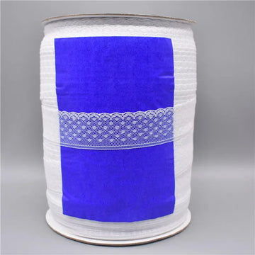 ruban dentelle coton bleu opacité traditionnel mariage décoration bricolage matériaux appliqués