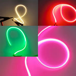 ruban led flexible autocollant lumineux décoration intérieur lampe moderne câble raccordement couleur vive