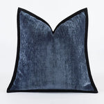 housse coussin polyester carré moderne bleu marine marron beige clair rouge contemporain