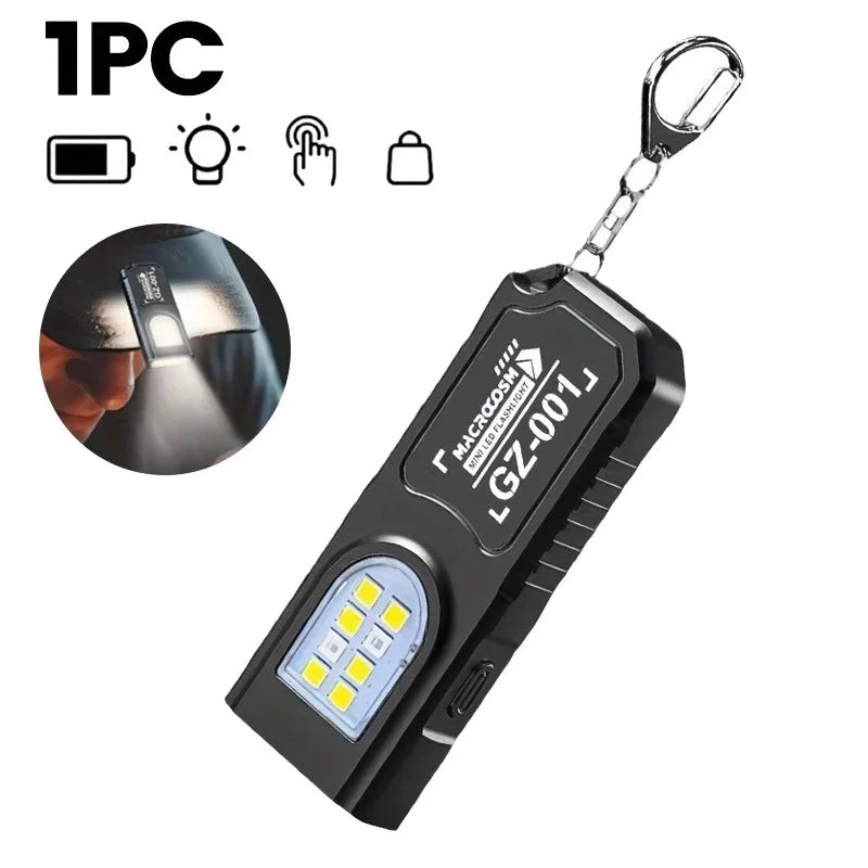 lampe torche rechargeable led usb étanche noire annneau métallique éclairage 100 200 metres moderne