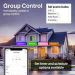 ampoule led intelligente e27 rgb couleur wifi zigbee domotique salon moderne boule blanche