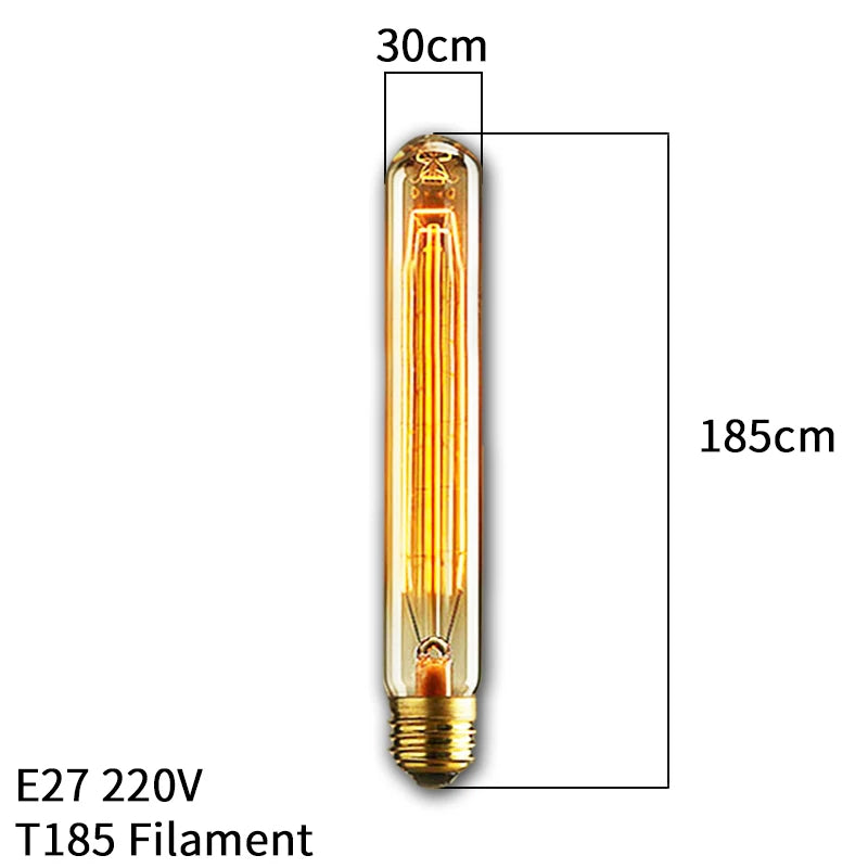 ampoules filament transparentes vintage spirales dorées 180deg 249lumen 30000h e27