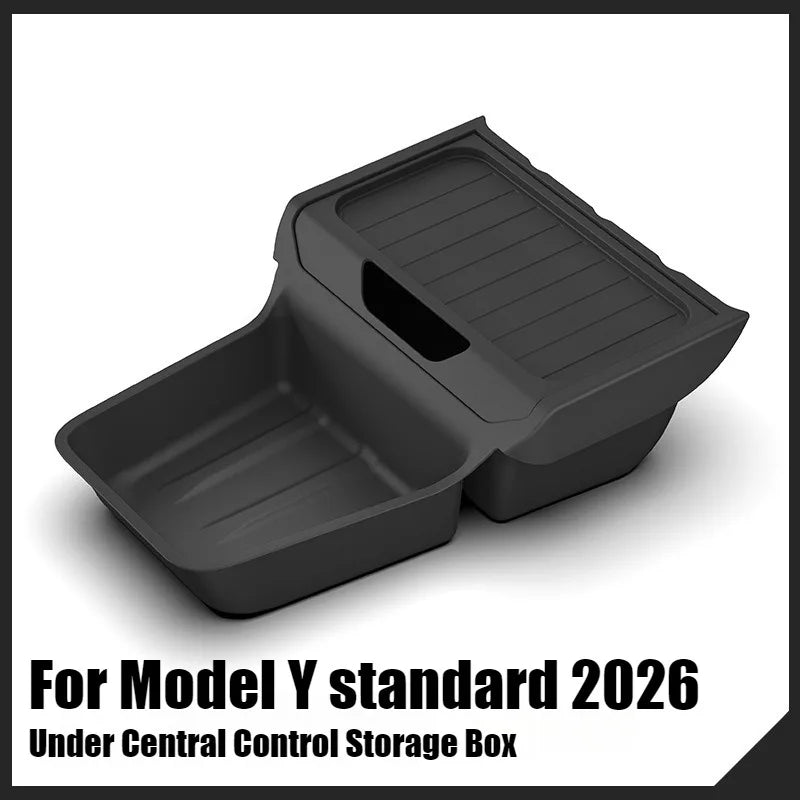 organisateur console centrale auto noir tpe waterproof rangement tesla model standard minimaliste