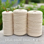 corde macramé coton beige clair spirale traditionnelle 4mm 5mm 6mm 50m 100m sacs vêtements