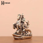 statue homme cheval argenté relief details traditionnel art asiatique decor maison salon erotique erotique