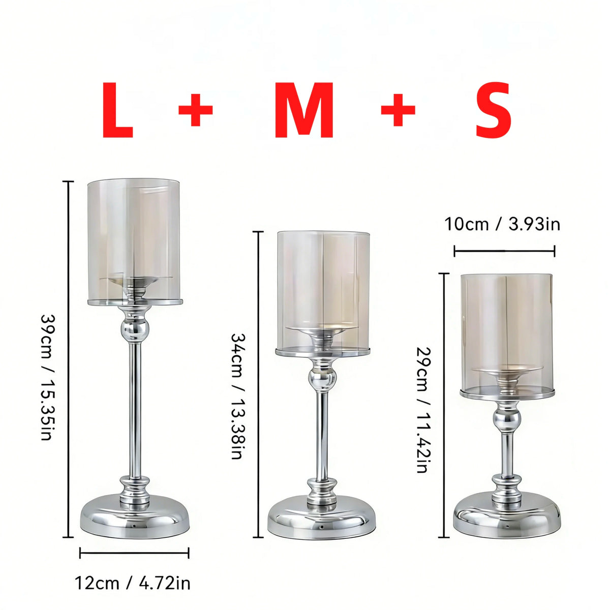bougeoirs or transparents classiques supports bougies mariage fêtes tables