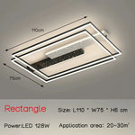 Luminaire LED moderne pendentif noir blanc géométrique 20+LED 3000lm chambre salon