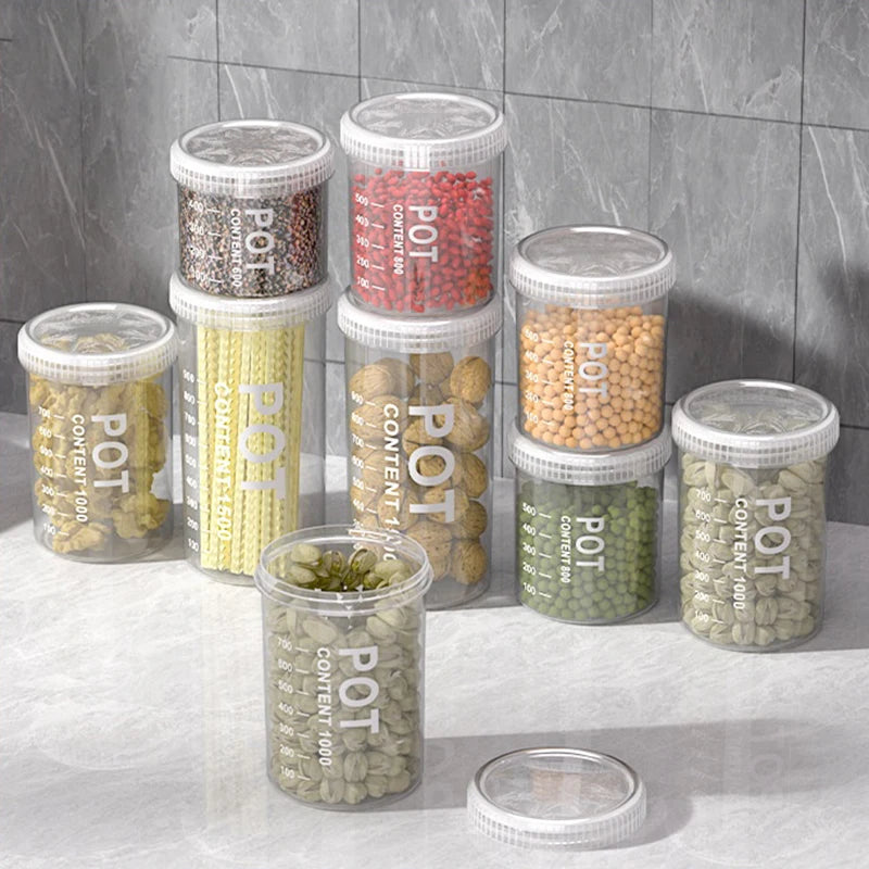 conteneur réfrigerateur transparent moderne 600ml 800ml 1000ml 1500ml scellé réutilisable sans motif