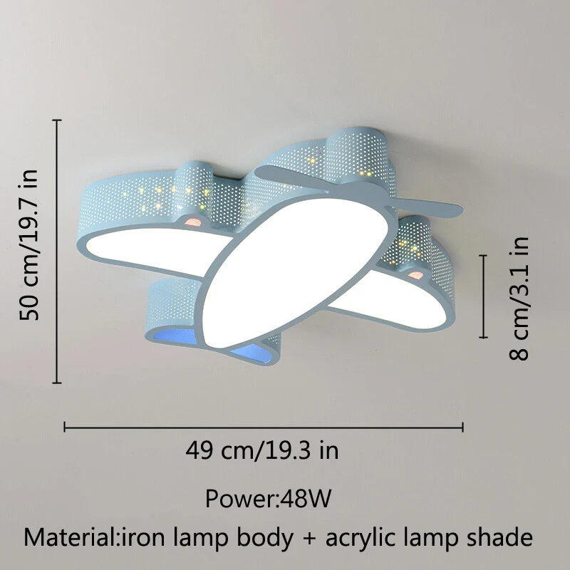 lampe moderne avion étoiles bleu blanc enfant chambre salon