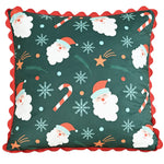 housse coussin patchwork noël blanc guirlande cloches branches baies étoiles décor maison festive 45x45cm