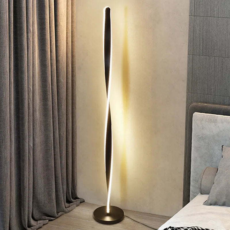 lampe sol moderne blanc élégant contemporain base ronde flux lumineux élevé sécurité certifiée