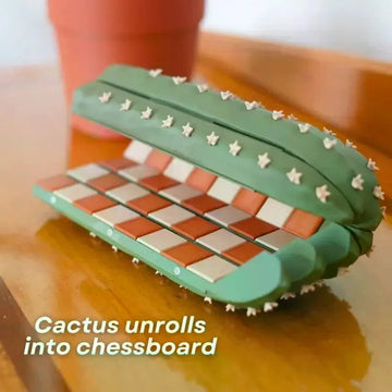 jeu échecs cactus réplique résine verte originales miniatures plateau repliable