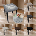 housse tabouret tissu carreaux gris moderne polyester amovible lavable adhésif protection durable cuisine salle