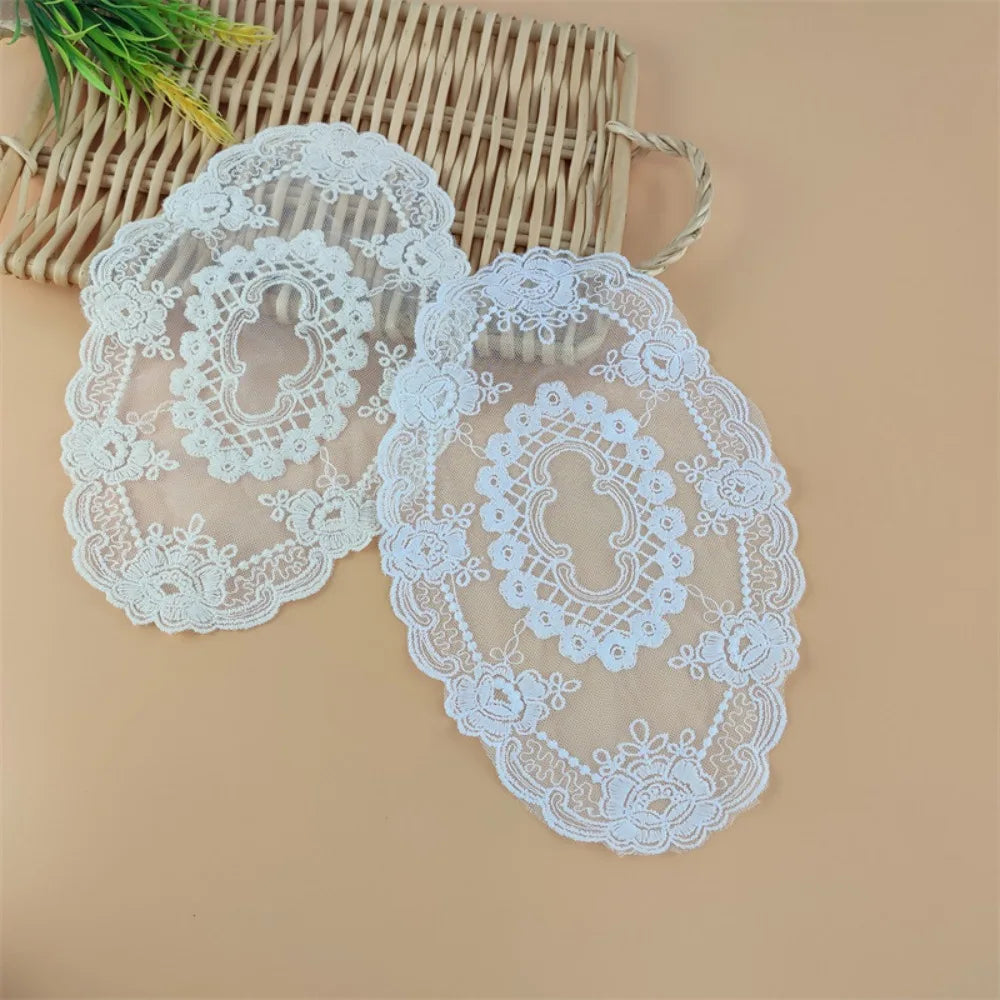 serviettes table classiques dentelle blanche maison festives round 18cm 27cm ovale 17x28cm 19x30cm 29x45cm