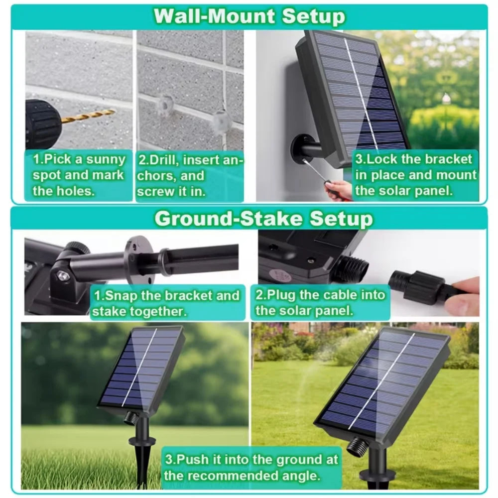 guirlandes lumineuses solaires modes éclairage télécommande étanches patio jardin balcon