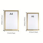 cadres photo aimants noir mat modernes photos notes a4 a6 golden