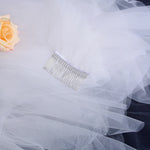 voile mariée deux couches tulle blanc classique élégant prom mariage demoiselle d'honneur romantique original