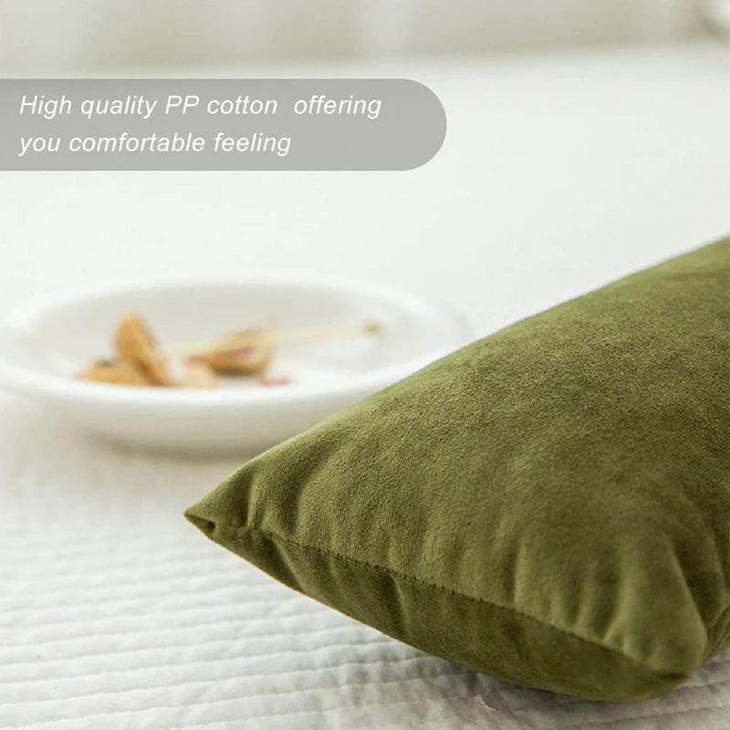 coussins décoratifs vert orange unis modernes confortables amovibles lavables adultes