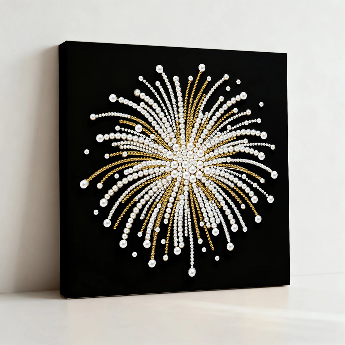 tableau décoratif peinture strass papillons lune étoiles floral contemporain débutant artisanal 25x25cm