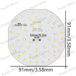 plaque led 10w blanc carrés jaunes moderne non visible 91mm 93mm