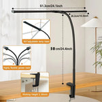 lampe led double tete ajustable noir moderne télécommande gooseneck flexible