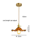 lustre suspendu vintage verre coloré tulipe filaments ampoule salon chambre