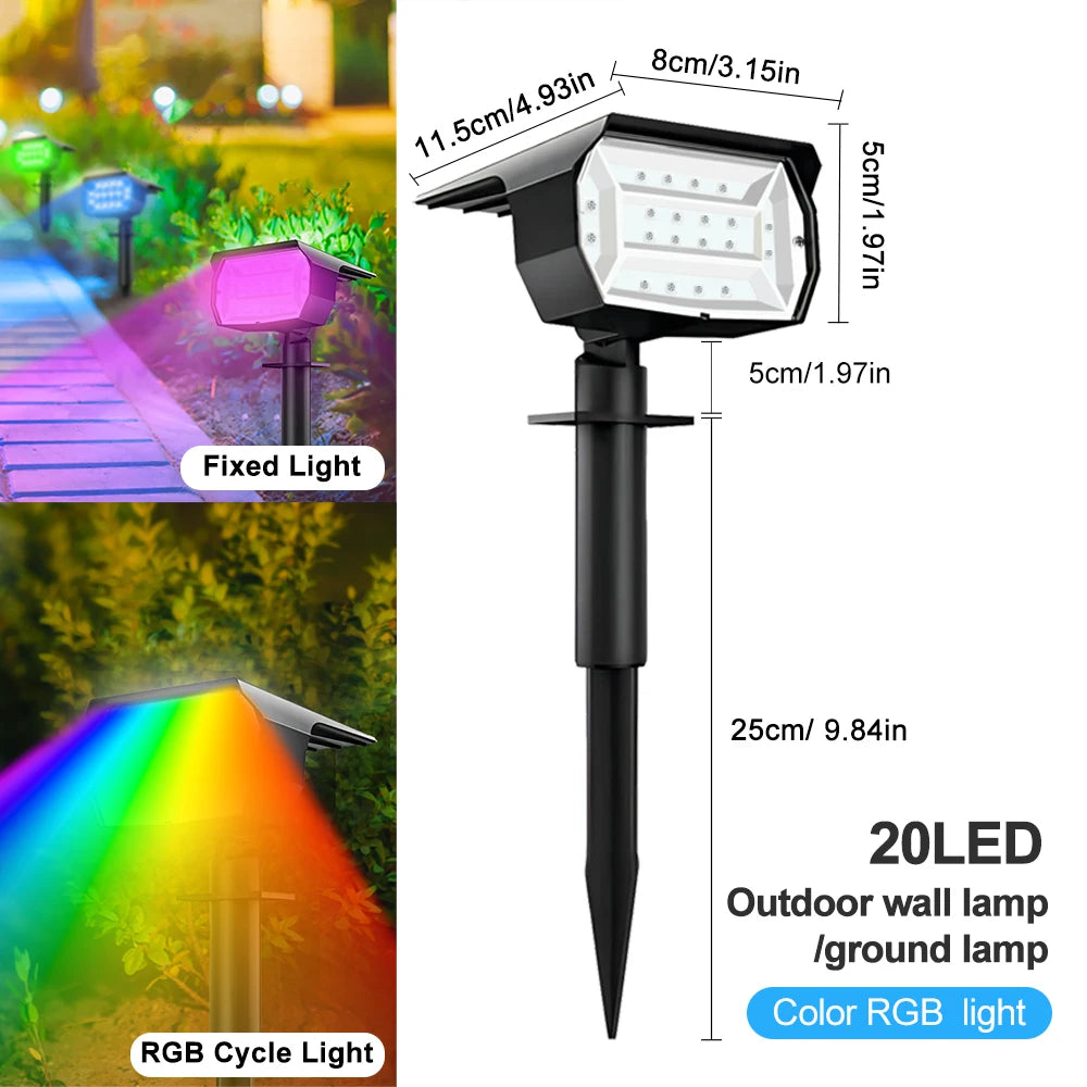 projecteur solaire led rgb noir moderne facile ip65