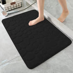 tapis bain gris moderne texture galets absorbant antidérapant 25x40 25x60 25x80 25x90