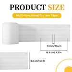 ruban rideau multifonctionnel blanc rayures horizontales moderne clips 100m 10m 15m 20m 2m 30m