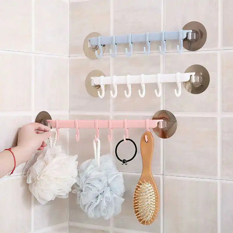 porte accessoires mural crochets ventouses moderne éponge brosse serviettes minimaliste vertclair bleuclair