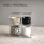 présentoir rangement tasses transparent moderne cuisine support minimaliste pieds accessoires pot gâteau