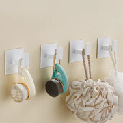 crochet mural adhésif blanc moderne minimaliste serviettes peignoirs vêtements salle bain cuisine entrée suspension