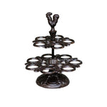 porte œufs poule 12 œufs vintage noir rangement cuisine présentoir réutilisable