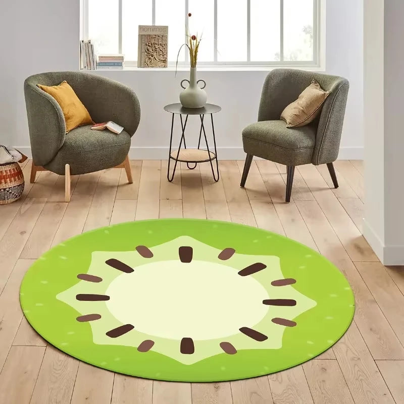 tapis vert clair kiwi moderne intérieur salon chambre sol polyester