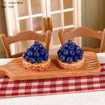 mini gâteaux dessert résine fruits détails fins maison poupée décor accessoire variés couleurs blanc